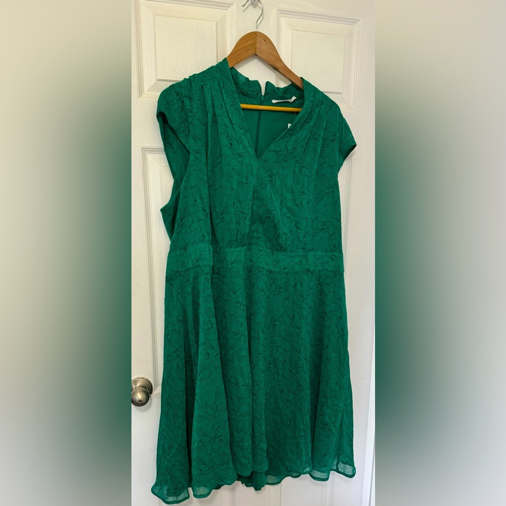 Green A-line Dress